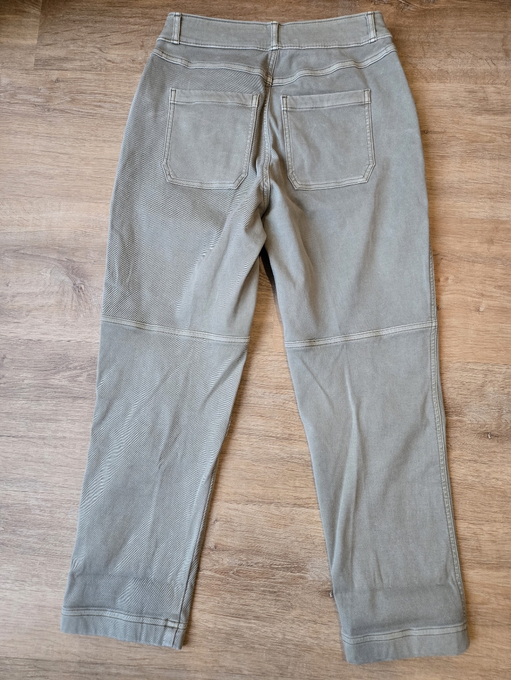 Spanx Stretch Twill Straight Leg Pants in Olive Oil Size M - Picture 4 of 11
